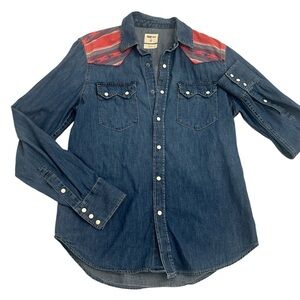 GAP Denim Shirt w/Southwestern Design